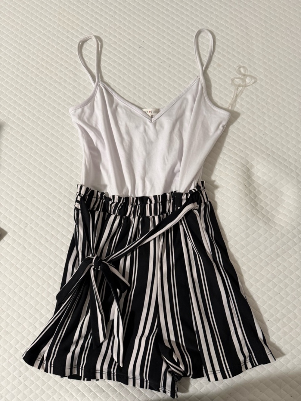 Ultra Flirt White V-Neck Sleeveless Cami